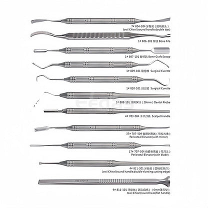 Dental Implant Instrument Kit 18 - Piece - EEDAS Dental