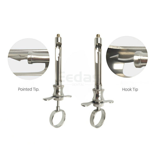 Hook Tip / Pointed Tip Aspirating Dental Syringe - EEDAS Dental
